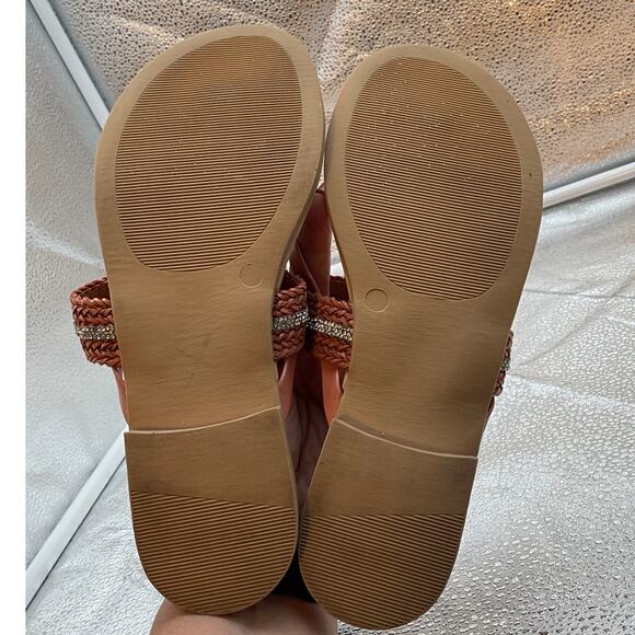 COACH and FOUR Rex Strappy Sandals Women's Size 7M Made in Italy Rhinestones - Picture 7 of 8